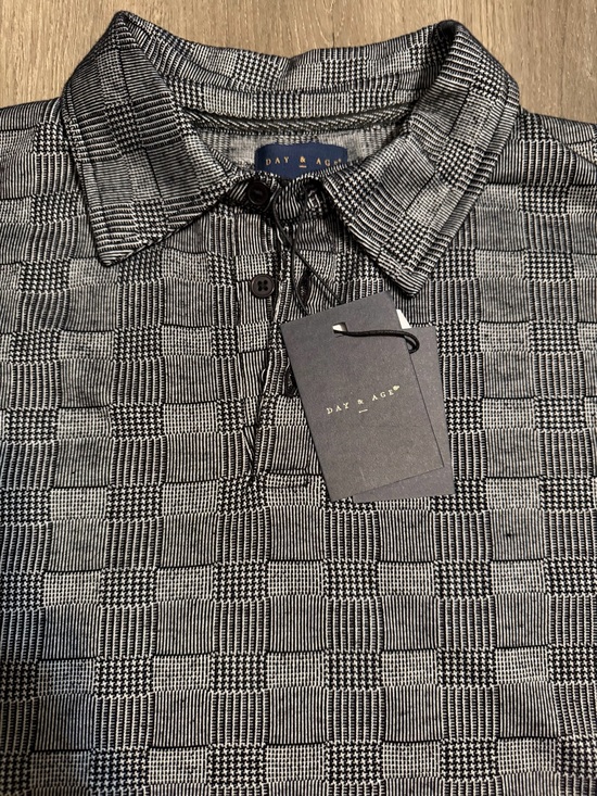 Day & Age Other - Men's Black and White Patterned Polo Shirt